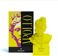 APOLLO Extrait de Parfum by MΨTOLOGIK – 100 ml with neon yellow god bust and yellow packaging